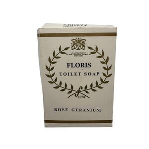 Vintage Floris London Rose Geranium Toilet Soap 2.5 oz NIB Made in England